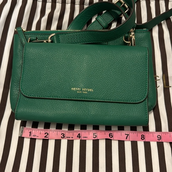 Henri Bendel crossbody 3 in 1 handbag, Kelly green - Picture 9 of 11
